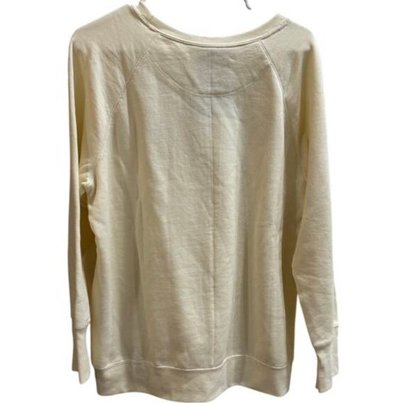 Champion Women’s Powerblend Fleece Crew Script Logo Sweatshirt 1X Natural - Picture 3 of 8